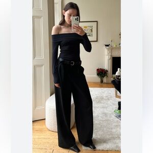 NWT Zara Pleated Full Length Trousers